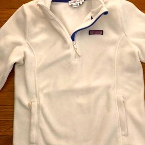 Vineyard Vines pullover cream zip up jacket small lightly worn